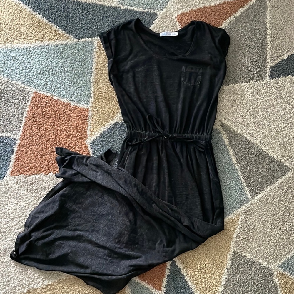 Distressed gray maxi dress